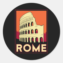 Kolosseum-Europas Roms Italien Vintage retro Reise Runde Aufkleber