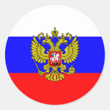 Kommandant - herein - Leiter von Russland, Russlan Runde Aufkleber