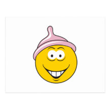 Kondom-Smiley Postkarte