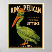 König Pelican Lettuce Plakatdruck