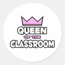 Königin des Klassenzimmers Runder Sticker