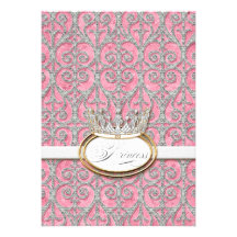 Königliche Babyparty-Einladung Prinzessin-Crown