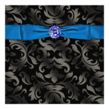 Königliche blaues Schwarz-Krawatten-Schwarz-Damast