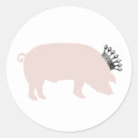 Königliche Schwein-Aufkleber