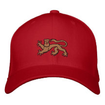 Königlicher zügelloser Löwe gestickte Kappe Besticktes Baseballcap