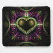 Königliches Herz-Fraktal Mousepad