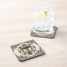 Königliches lila Kreuz Cocktail Untersetzer