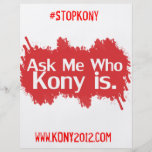 Kony 2012 farbenreiche Flyer BILLIG