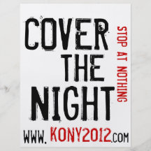 Kony 2012 Flyer umfassen die Nacht