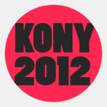KONY 2012 helle Aufkleber