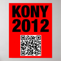 Kony 2012 QR Code-Plakat