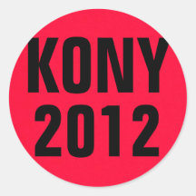 KONY 2012 Rot Runde Sticker