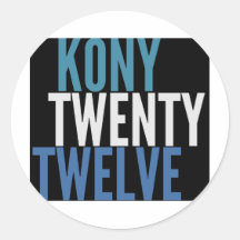 Kony 2012 runder aufkleber