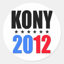 Kony 2012 runder aufkleber