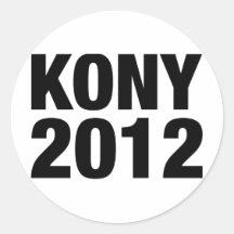 Kony 2012 schwarzer Text Aufkleber