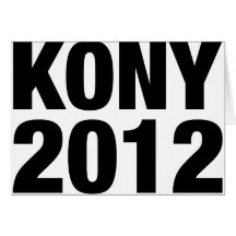 Kony 2012 schwarzer Text Grußkarten