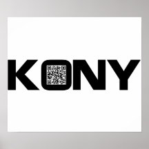Kony 2012 Video-QR Code Joseph Kony Plakatdrucke