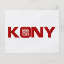 Kony 2012 Videocode Joseph Kony ROT-QR Bedruckte Flyer
