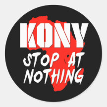 Kony Halt an nichts Runde Sticker