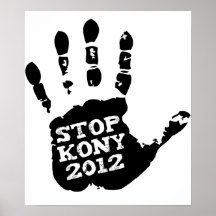 Kony Handprint Halt 2012 Joseph Kony Plakatdrucke