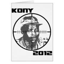 Kony Joseph Kony Ziel-Fadenkreuze 2012 Grußkarte