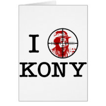 Kony Joseph Kony Ziel-Fadenkreuze 2012 Grußkarte