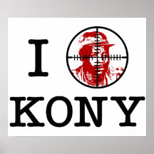 Kony Joseph Kony Ziel-Fadenkreuze 2012 Plakat
