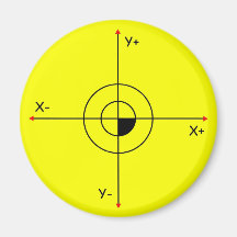 Koordinatenkreuz Yellow Magnete