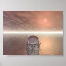 Kopf im Wasser Posterdrucke