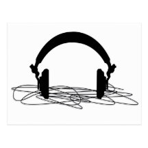 Kopfhörer Postkarten