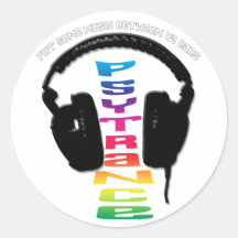 Kopfhörer-psytrance Aufkleber