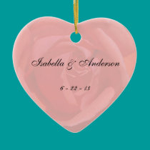 Korallenrote Rose ornaments