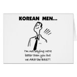 Koreanische Männer sind am besten Karten