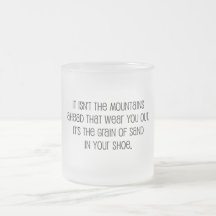 "Korn des Sandes" Zitatentwurf Kaffeehaferl