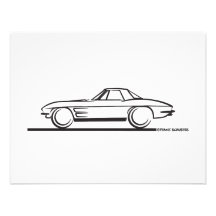 KorvetteStingray 1963 Hardtop Personalisierte Einladungskarten
