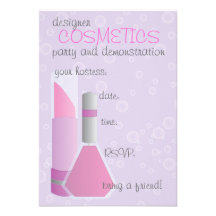 Kosmetik-Party Personalisierte Ankündigung