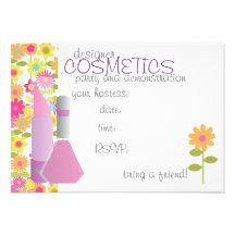 Kosmetik-Party Personalisierte Ankündigungskarte