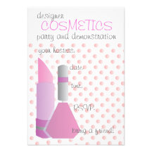 Kosmetik-Party Personalisierte Ankündigungskarte