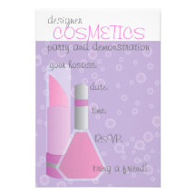 Kosmetik-Party Personalisierte Einladungen