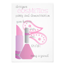 Kosmetik-Party Personalisierte Einladungskarte