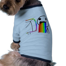 Kotzt Regenbogen Hund Shirt