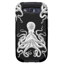 Kraken schwarze Krake Kasten Galaxie S3 Steampunk Samsung Galaxy SIII Hüllen