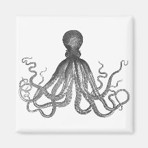 Kraken - schwarze riesige Krake/Cthulu Magnete