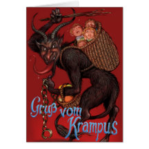 Krampus Weihnachtskarte