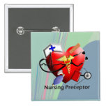 Krankenpflege-Lehrer-Herz-Kunst-Geschenke Anstecknadelbutton