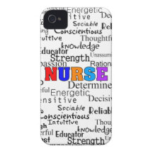 Krankenschwester, die Wort-Geschenke beschreibt iPhone 4 Case-Mate Hülle
