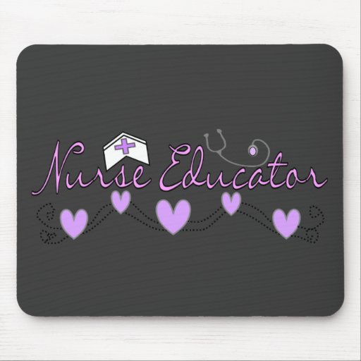 Krankenschwester-Erzieher-Rosa-Herz-Entwurf Mousepad