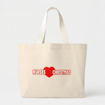 Krankenschwester-Liebe-Weihnachten Leinentaschen