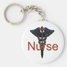 Krankenschwester mit Caduceus Schlüsselbänder