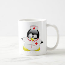 Krankenschwester-Pinguin Kaffee Tasse